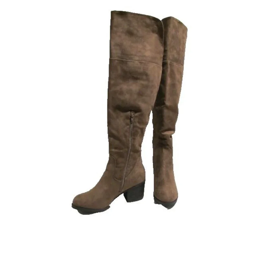 Journee-Macy's  Women's Sana Knee High Boots NWOB 11M Taupe